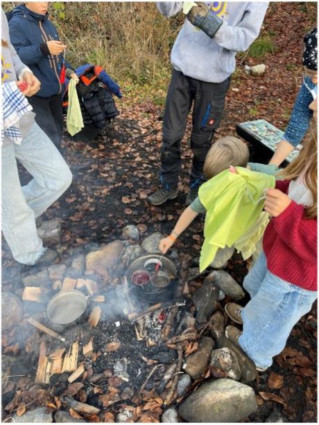 Kerzenziehen, abtrocknen